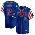 tocy T.Bay Rays #12 Wade Boggs Player Royal 2025 Independence Day Vapor Premier Limited Stitched Jerseys