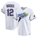 tocy T.Bay Rays #12 Wade Boggs Player White City Connect Home Stitched Jerseys