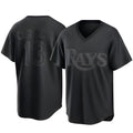 tocy T.Bay Rays #13 Junior Caminero Player Black Home Game Stitched Jerseys