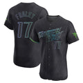 tocy T.Bay Rays #17 Jake Fraley Player Black City Connect Home Limited Elite Stitched Jerseys