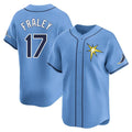 tocy T.Bay Rays #17 Jake Fraley Player Light Blue Home Limited Stitched Jerseys
