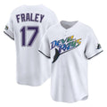tocy T.Bay Rays #17 Jake Fraley Player White City Connect Home Stitched Jerseys