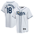tocy T.Bay Rays #18 Shane McClanahan Player White Home Game Stitched Jerseys