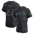 tocy T.Bay Rays #22 Griffin Jax Player Black City Connect Home Limited Elite Stitched Jerseys