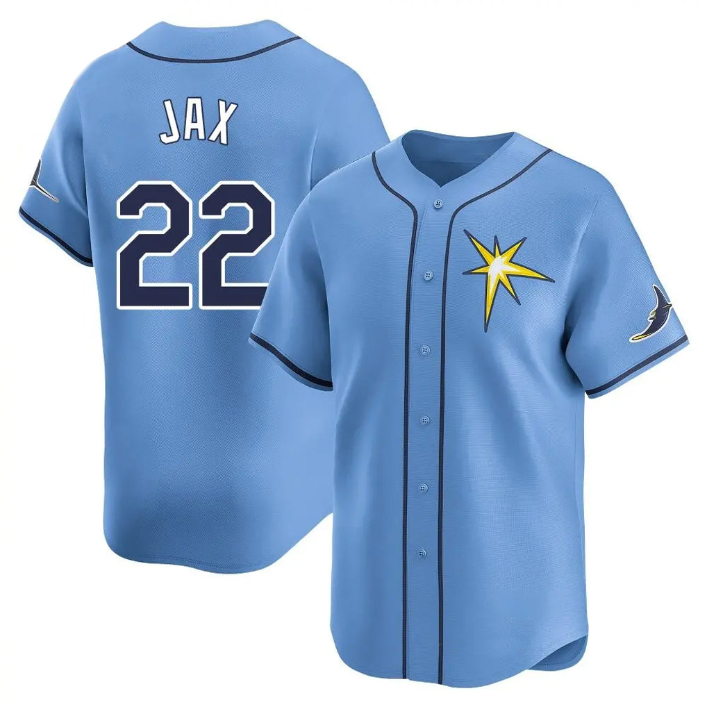 tocy T.Bay Rays #22 Griffin Jax Player Light Blue Home Limited Stitched Jerseys