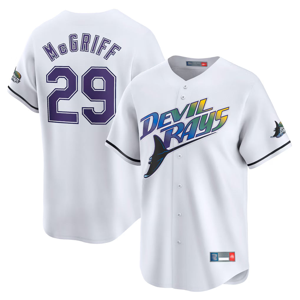 tocy T.Bay Rays #29 Fred McGriff Player White City Connect Home Stitched Jerseys
