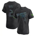 tocy T.Bay Rays #2 Yandy Diaz Player Black City Connect Home Limited Elite Stitched Jerseys