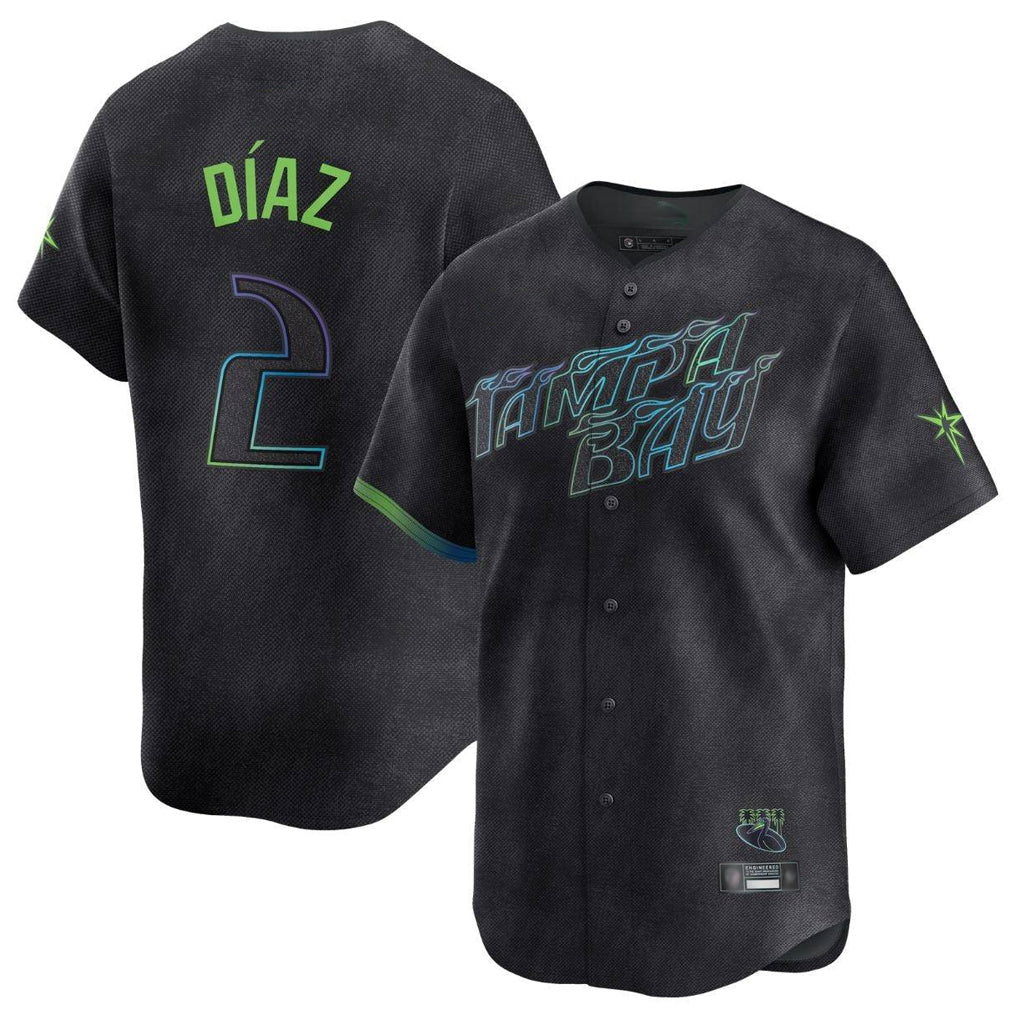 tocy T.Bay Rays #2 Yandy Diaz Player Black City Connect Home Limited Stitched Jerseys