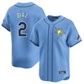 tocy T.Bay Rays #2 Yandy Diaz Player Light Blue Home Limited Stitched Jerseys