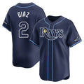 tocy T.Bay Rays #2 Yandy Diaz Player Navy Home Limited Stitched Jerseys