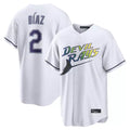 tocy T.Bay Rays #2 Yandy Diaz Player White City Connect Home Stitched Jerseys
