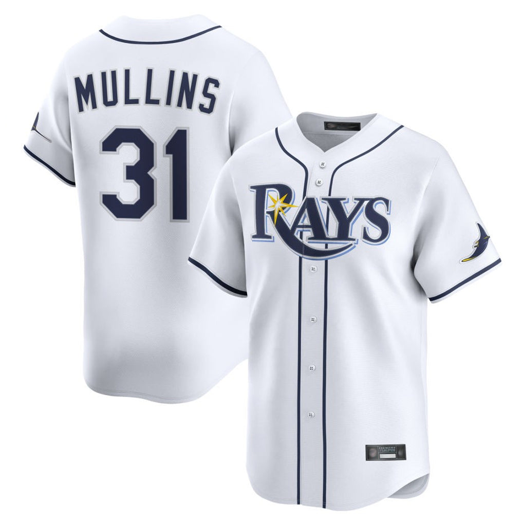 tocy T.Bay Rays #31 Cedric Mullins Player White Home Limited Stitched Jerseys