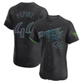 tocy T.Bay Rays #44 Ryan Pepiot Player Black City Connect Home Limited Elite Stitched Jerseys