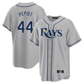 tocy T.Bay Rays #44 Ryan Pepiot Player Gray Home Limited Stitched Jerseys