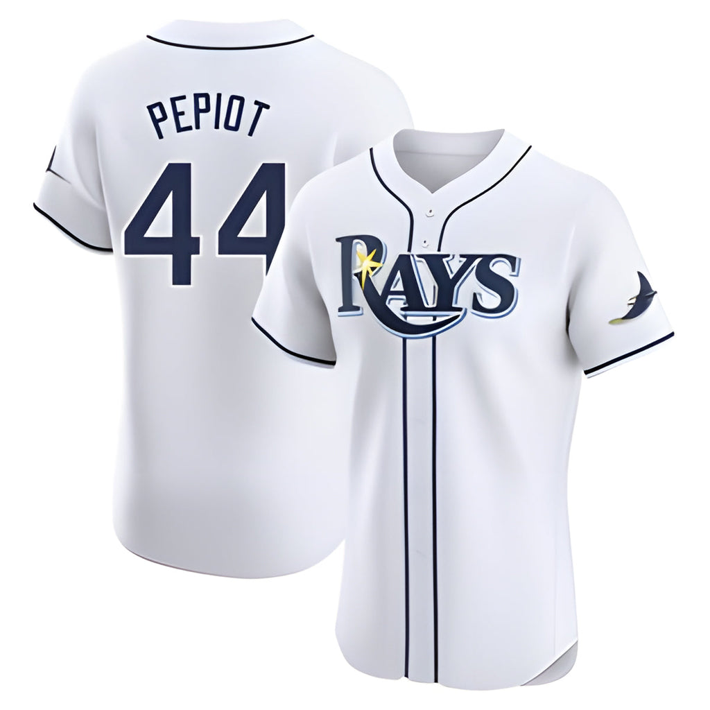 tocy T.Bay Rays #44 Ryan Pepiot Player White Home Limited Elite Stitched Jerseys