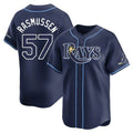 tocy T.Bay Rays #57 Drew Rasmussen Player Navy Home Limited Stitched Jerseys