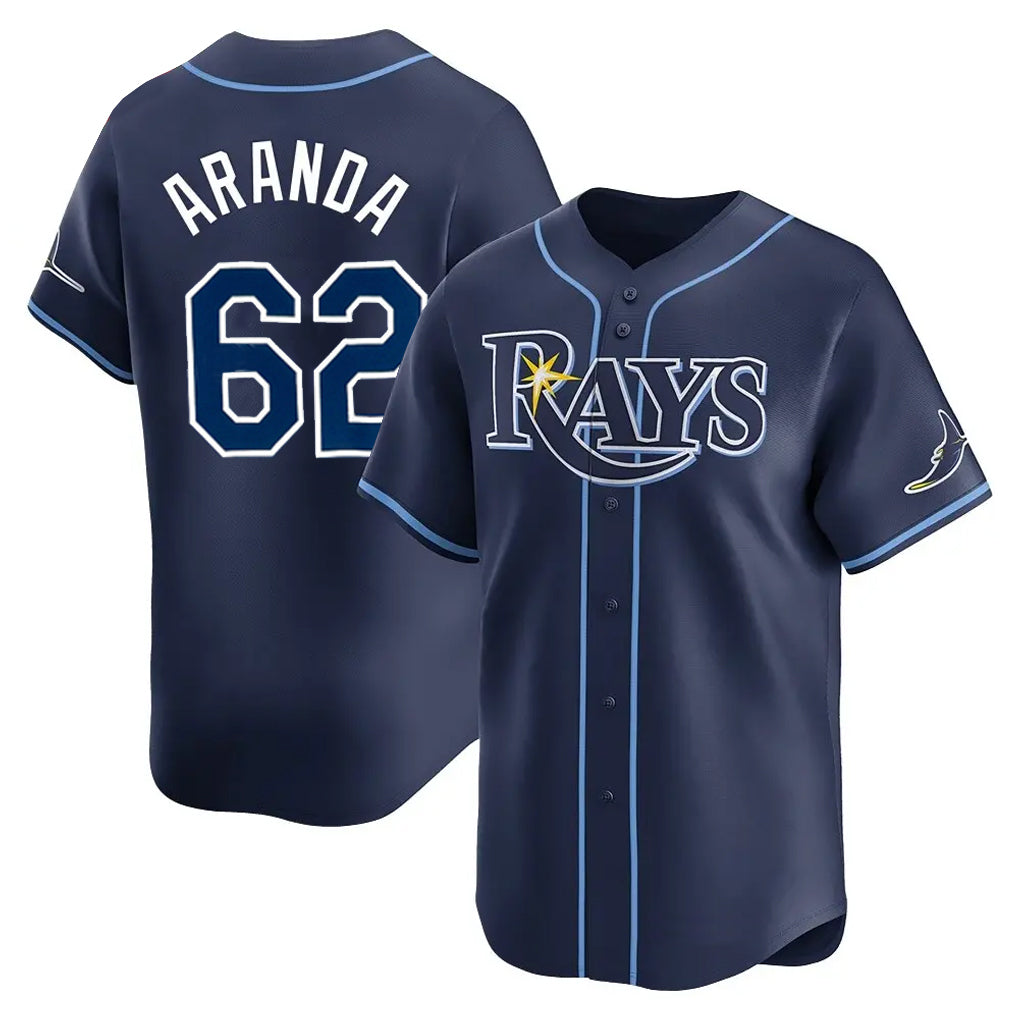 tocy T.Bay Rays #62 Jonathan Aranda Player Navy Home Limited Stitched Jerseys