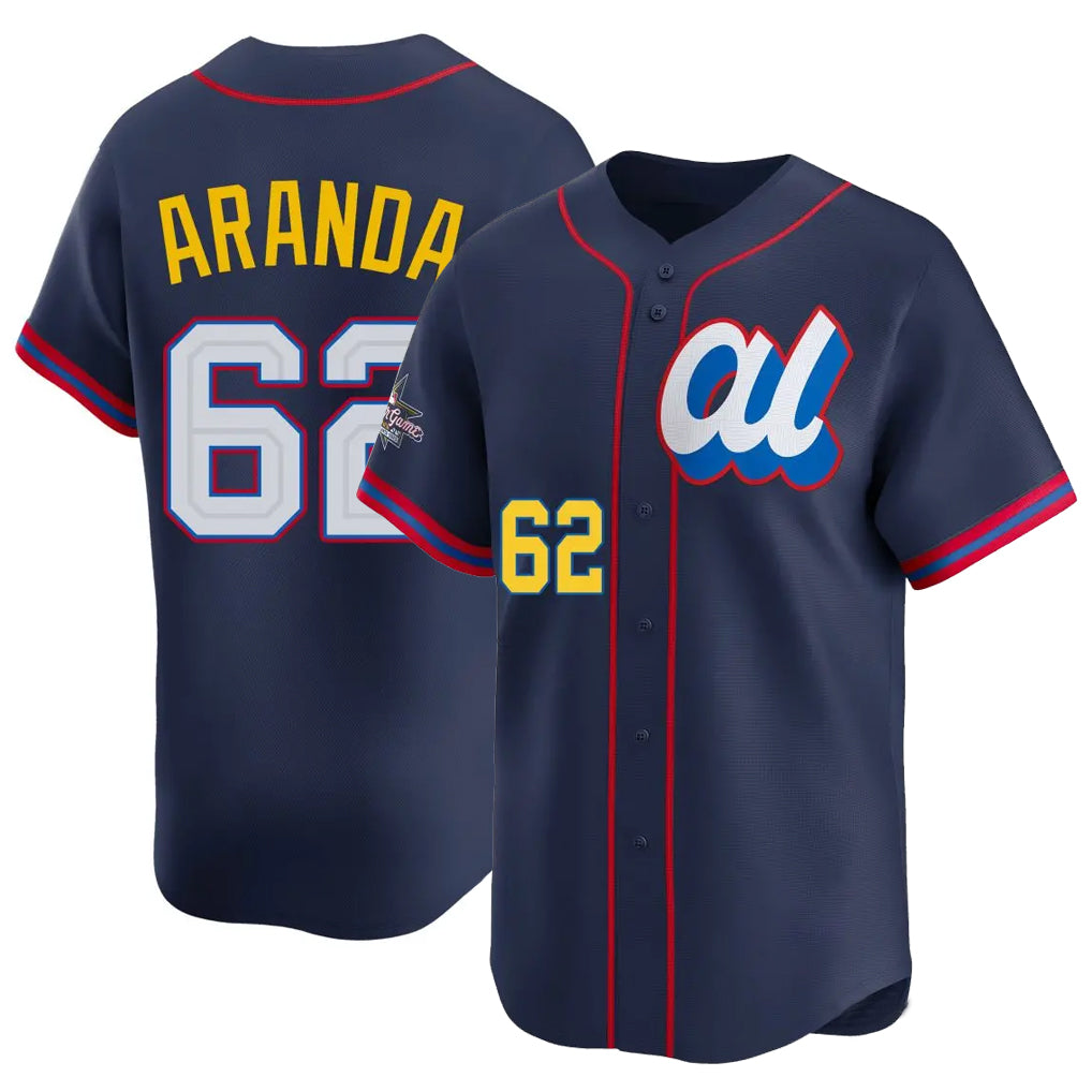 tocy T.Bay Rays #62 Jonathan Aranda Player Navy Limited American League All-Star Edition Stitched Jerseys