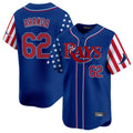 tocy T.Bay Rays #62 Jonathan Aranda Player Royal 2025 Independence Day Vapor Premier Limited Stitched Jerseys