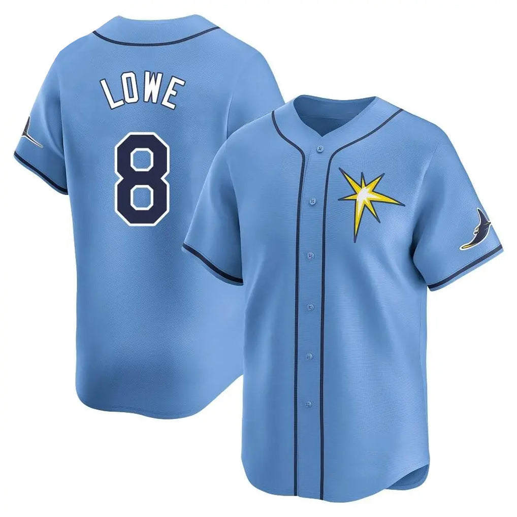 tocy T.Bay Rays #8 Brandon Lowe Player Light Blue Home Limited Stitched Jerseys