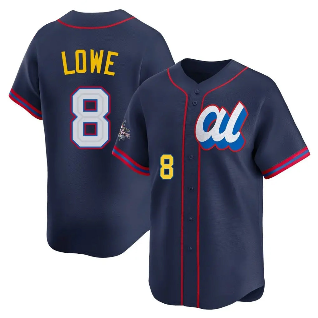 tocy T.Bay Rays #8 Brandon Lowe Player Navy Limited American League All-Star Edition Stitched Jerseys