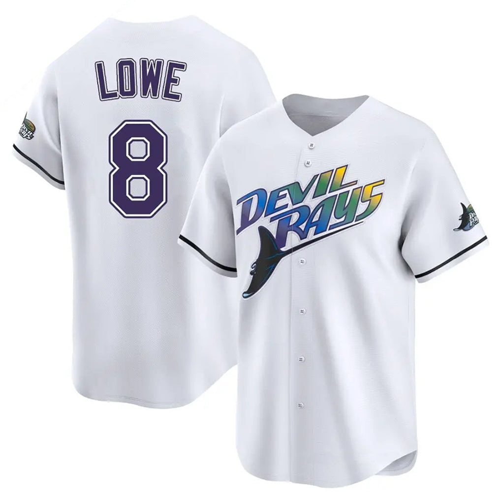 tocy T.Bay Rays #8 Brandon Lowe Player White City Connect Home Stitched Jerseys