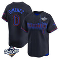 tocy T.Blue Jays #0 Andres Gimenez Player Black 2025 World Series City Connect Stitched Jerseys