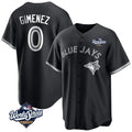 tocy T.Blue Jays #0 Andres Gimenez Player Black 2025 World Series Game Stitched Jerseys