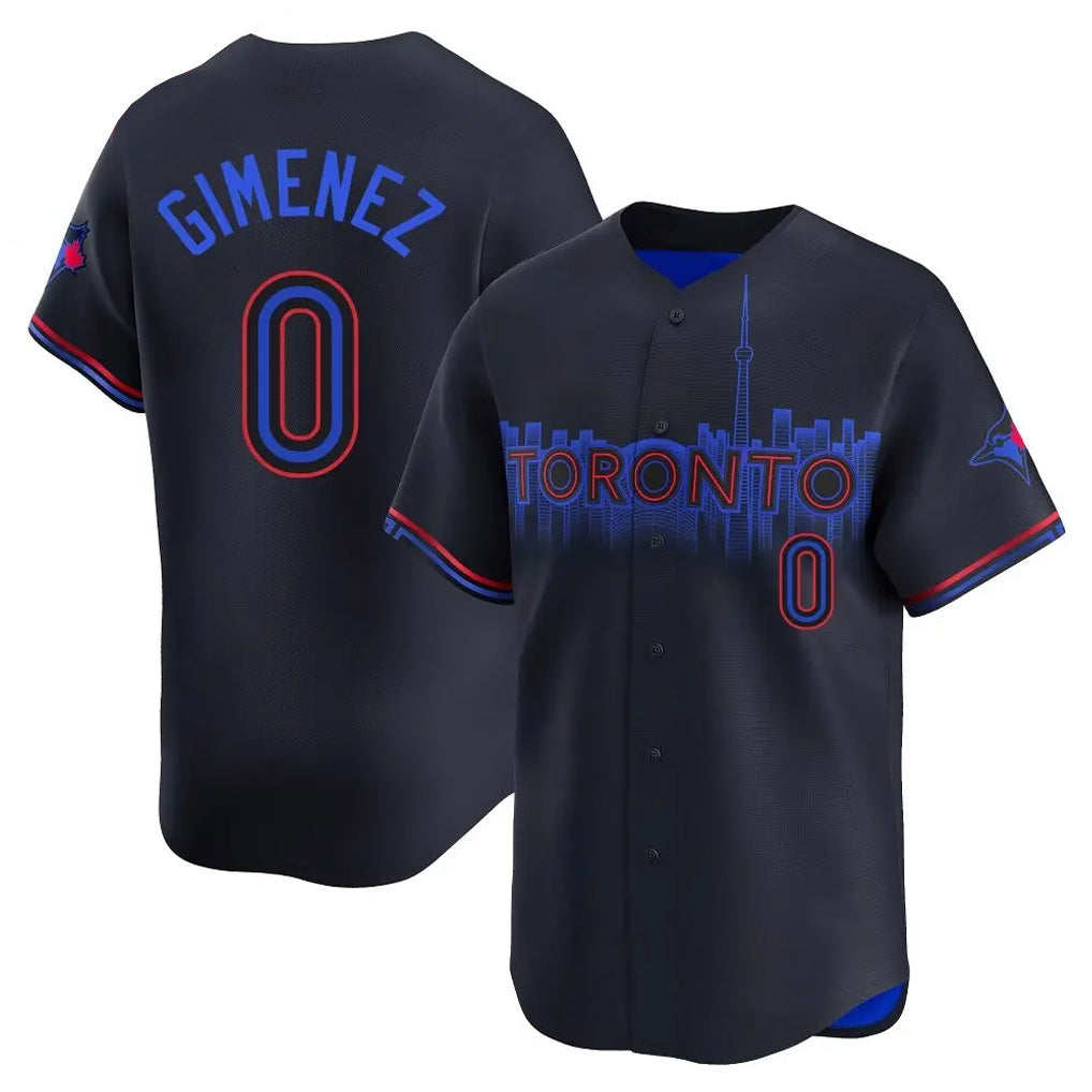 tocy T.Blue Jays #0 Andres Gimenez Player Black City Connect Limited Stitched Jerseys