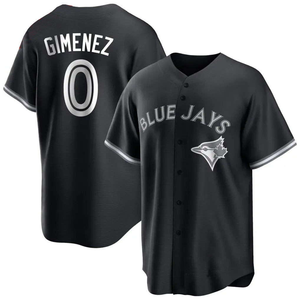 tocy T.Blue Jays #0 Andres Gimenez Player Black Home Game Stitched Jerseys
