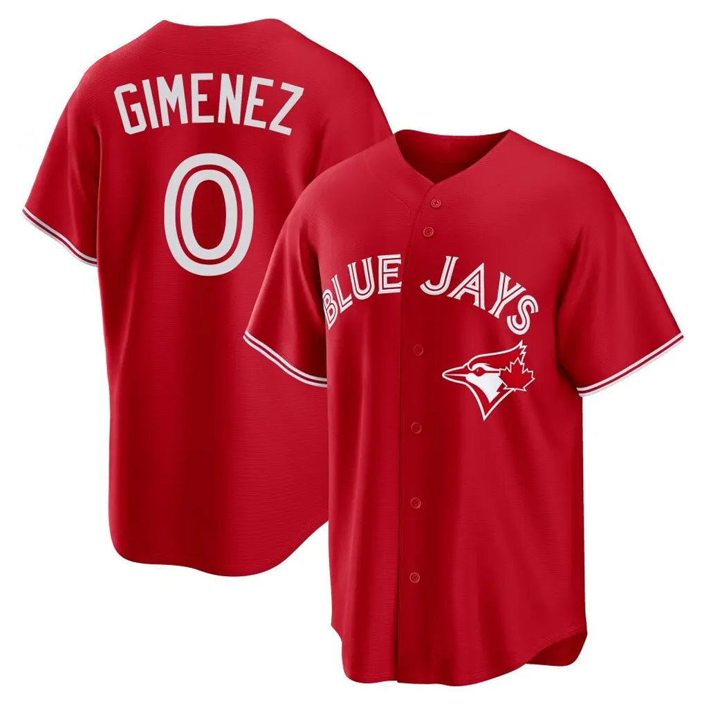 tocy T.Blue Jays #0 Andres Gimenez Player Red Home Game Stitched Jerseys