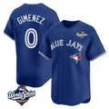 tocy T.Blue Jays #0 Andres Gimenez Player Royal 2025 World Series Limited Stitched Jerseys