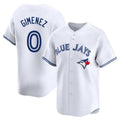 tocy T.Blue Jays #0 Andres Gimenez Player White Home Limited Stitched Jerseys