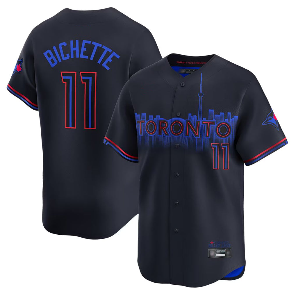 tocy T.Blue Jays #11 Bo Bichette Player Black City Connect Limited Home Stitched Jerseys