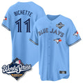 tocy T.Blue Jays #11 Bo Bichette Player Blue 2025 World Series Game Stitched Jerseys