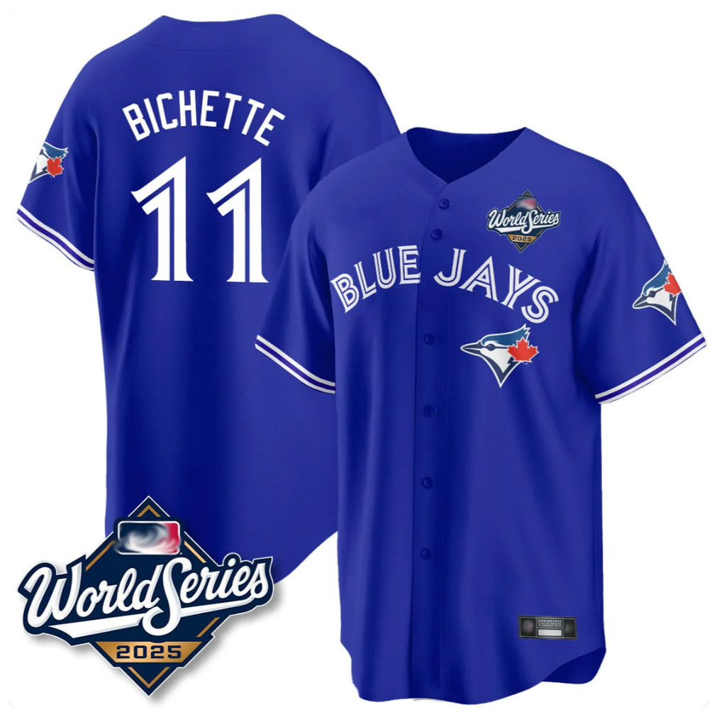 tocy T.Blue Jays #11 Bo Bichette Player Blue 2025 World Series Rush Limited Stitched Jerseys