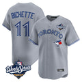 tocy T.Blue Jays #11 Bo Bichette Player Gray 2025 World Series Limited Home Stitched Jerseys