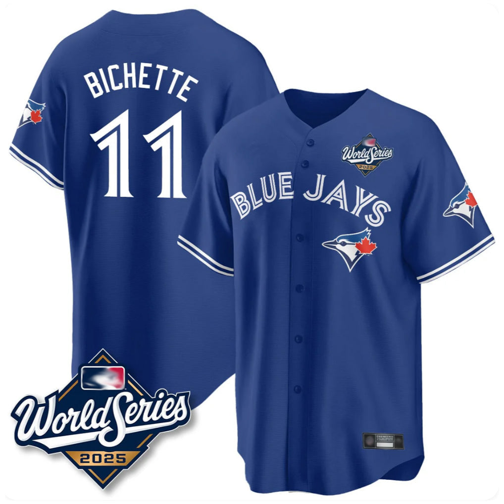 tocy T.Blue Jays #11 Bo Bichette Player Royal 2025 World Series Limited Home Stitched Jerseys