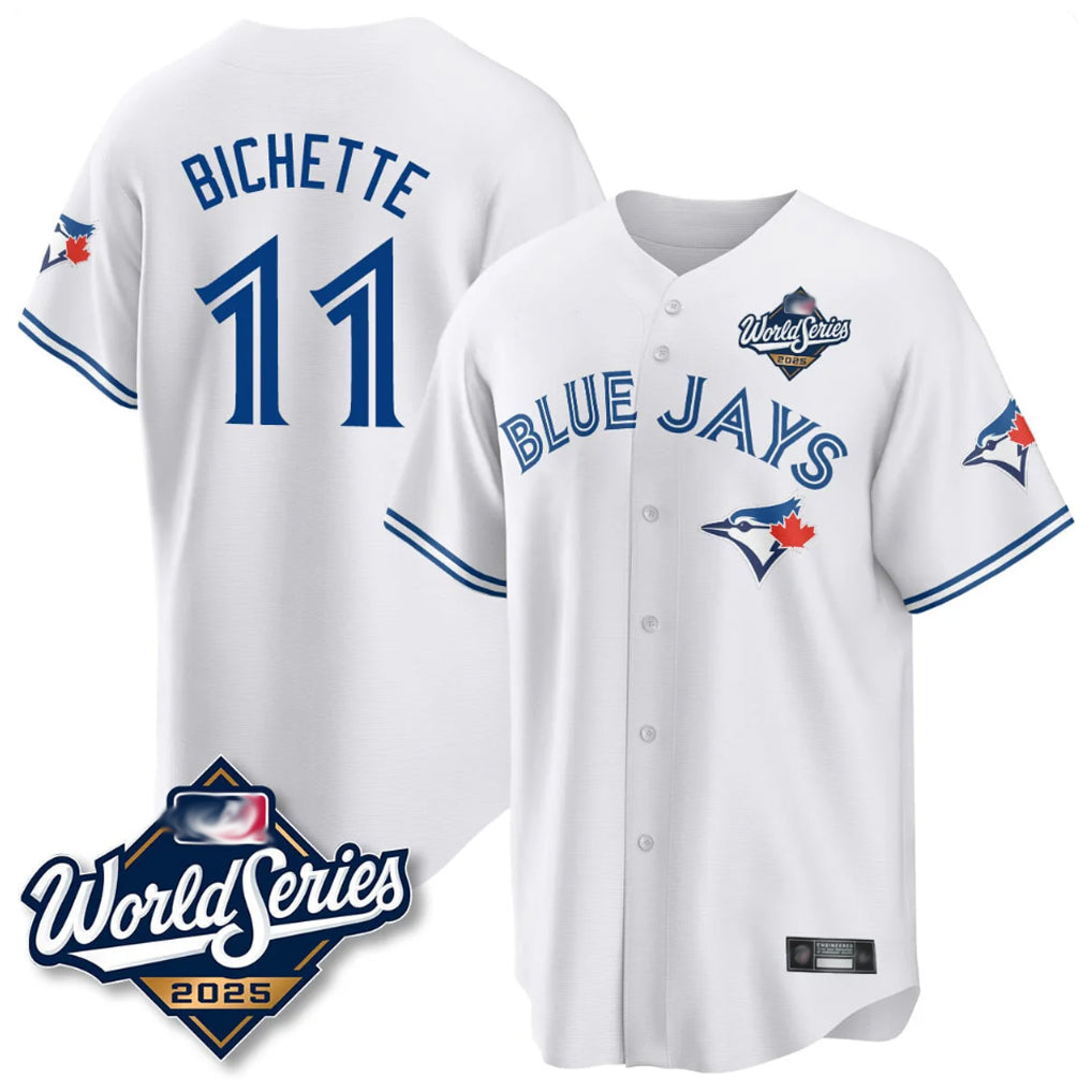 tocy T.Blue Jays #11 Bo Bichette Player White 2025 World Series Game Stitched Jerseys
