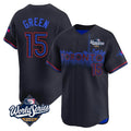 tocy T.Blue Jays #15 Chad Green Player Black&Blue 2025 World Series City Connect Stitched Jerseys