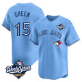 tocy T.Blue Jays #15 Chad Green Player Blue 2025 World Series Game Stitched Jerseys
