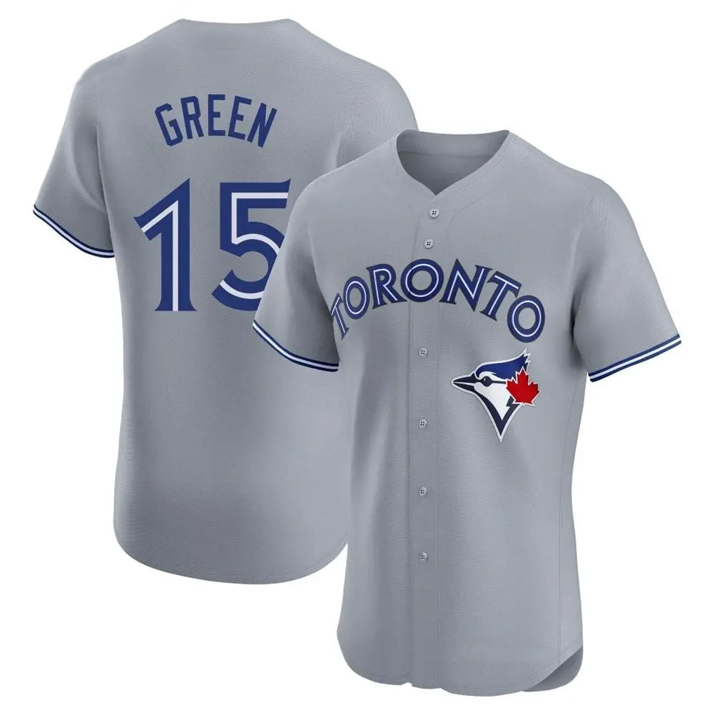 tocy T.Blue Jays #15 Chad Green Player Gray Home Elite Limited Stitched Jerseys