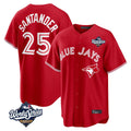 tocy T.Blue Jays #25 Anthony Santander Player Red 2025 World Series Home Limited Stitched Jerseys