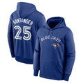 tocy T.Blue Jays #25 Anthony Santander Player Royal Performance Pullover Hoodie