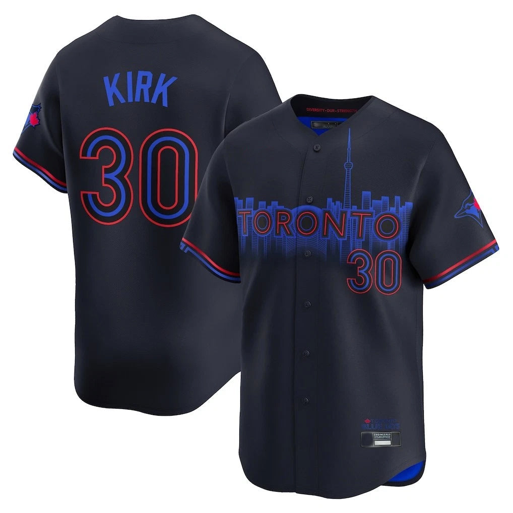 tocy T.Blue Jays #30 Alejandro Kirk Player Black City Connect Stitched Jerseys