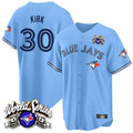 tocy T.Blue Jays #30 Alejandro Kirk Player Blue 2025 American League All Stitched Jerseys