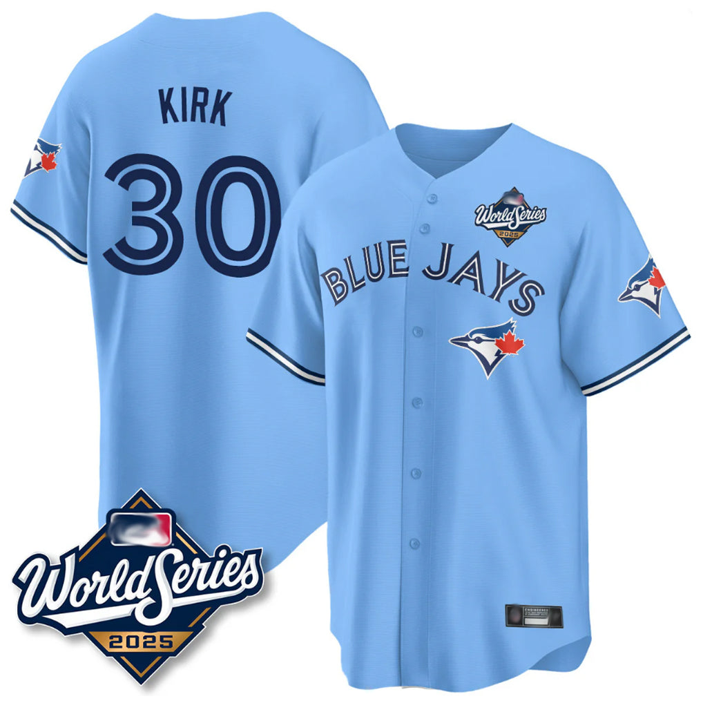 tocy T.Blue Jays #30 Alejandro Kirk Player Blue 2025 World Series Limited Stitched Jerseys