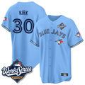 tocy T.Blue Jays #30 Alejandro Kirk Player Blue 2025 World Series Limited Stitched Jerseys