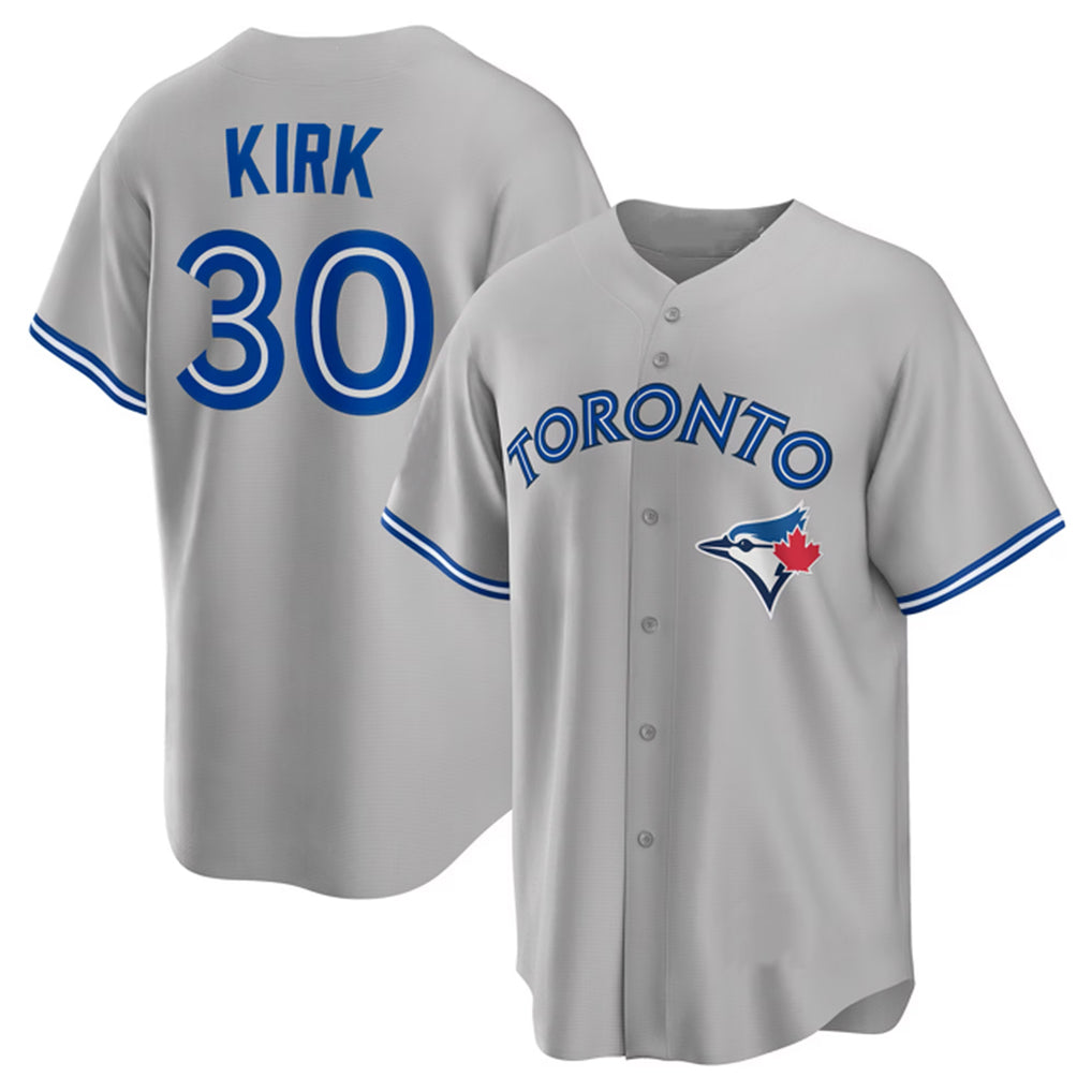 tocy T.Blue Jays #30 Alejandro Kirk Player Gray Home Game Stitched Jerseys