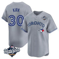tocy T.Blue Jays #30 Alejandro Kirk Player Gray&Blue 2025 World Series Limited Stitched Jerseys